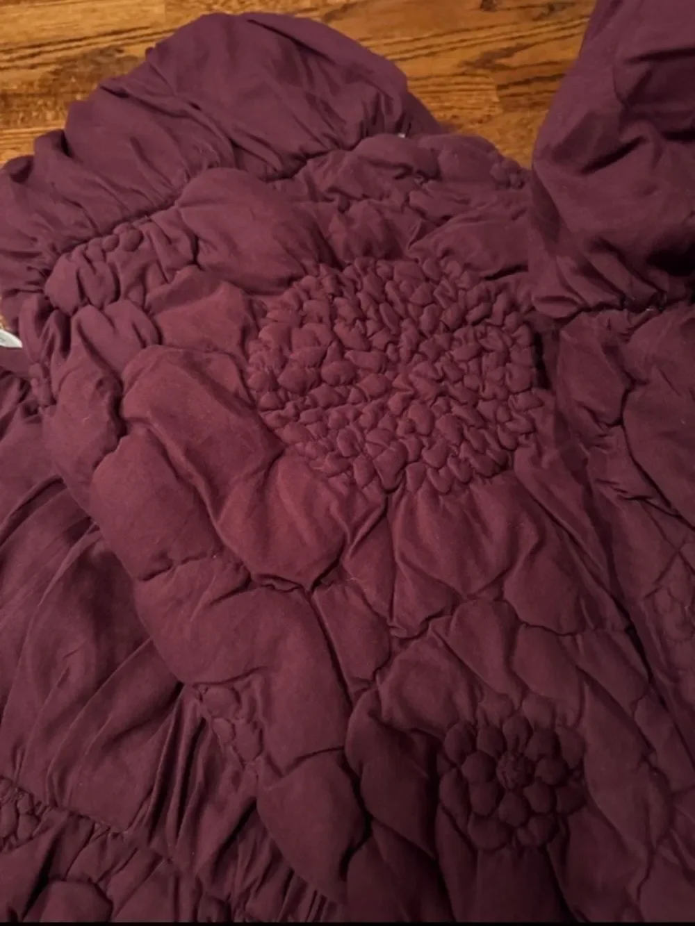 New Anthropologie Dahlia 100% Cotton Jersey Floral Quilt Size Queen